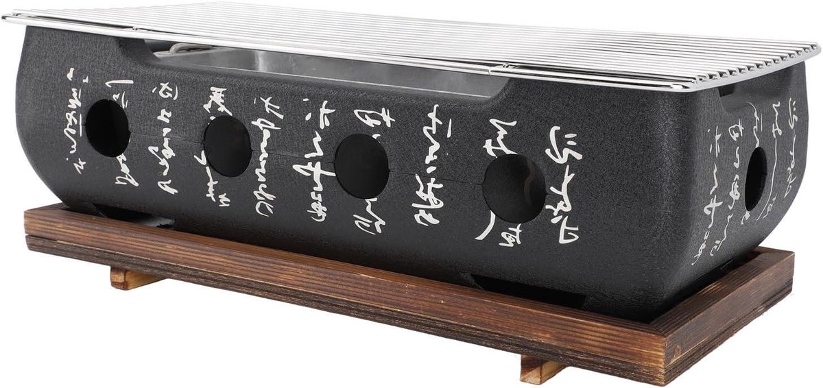 Japanse Grill - Houtskool BBQ - Buiten Koken - Houtskool Verwarming - XL - Zwart