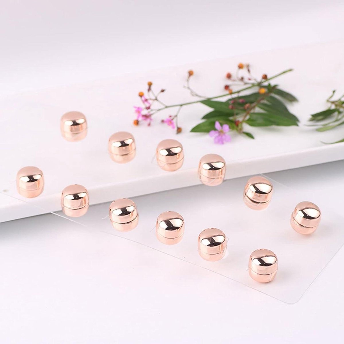 Hijab Magneten - Sjaal Clips - Sjaals Bevestigen - Naaldvrij Ontwerp - 6 Paren - Rose Goud