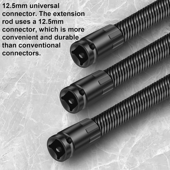 Flexibele asverlengstang - Verlengstuk Ratel - Krappe Ruimtes Bereiken - Veerondersteunde Flexibiliteit - 1/2 Inch - Metaal — afbeelding 3