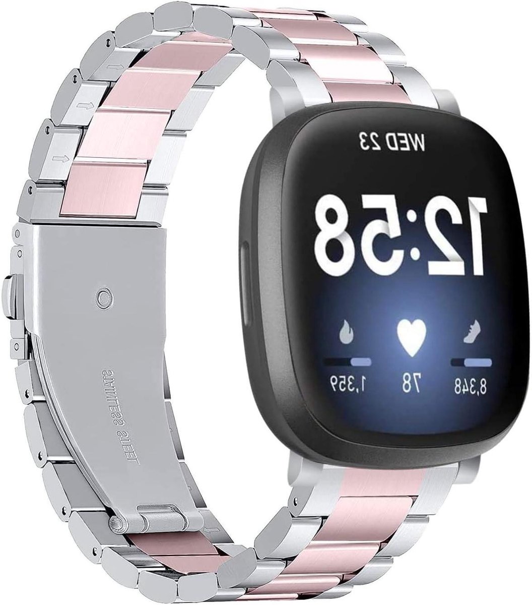 Roestvrijstalen band - Metaal horlogeband - Smartwatch personaliseren - Premium kwaliteit - Verstelbaar - Zilver