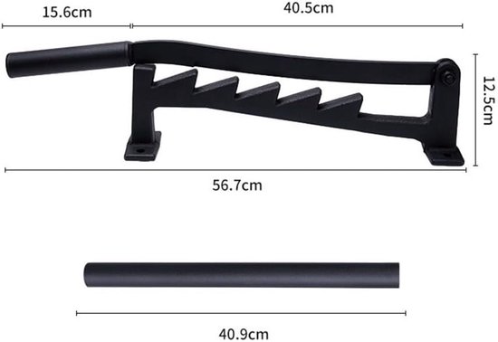 Houtklover - Hout Kloofmachine - Snel Hout Splijten - Wandmontage - Afneembare Handgreep - Zwart — afbeelding 3