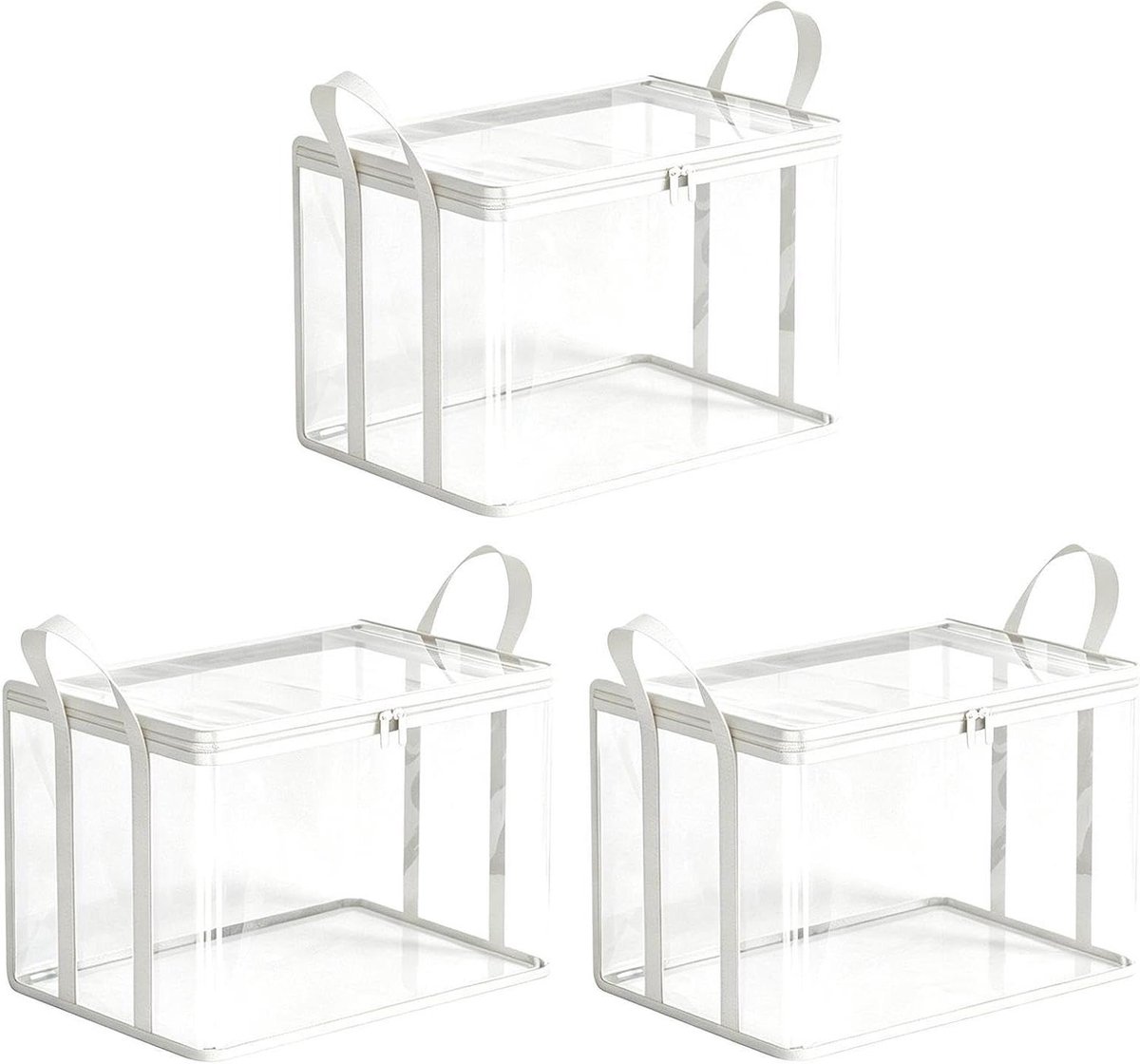 Opbergdozen Boeken - Verhuisdozen Organizer - Spullen Opslaan - Waterdichte Bescherming - 35x28x2 cm - Wit