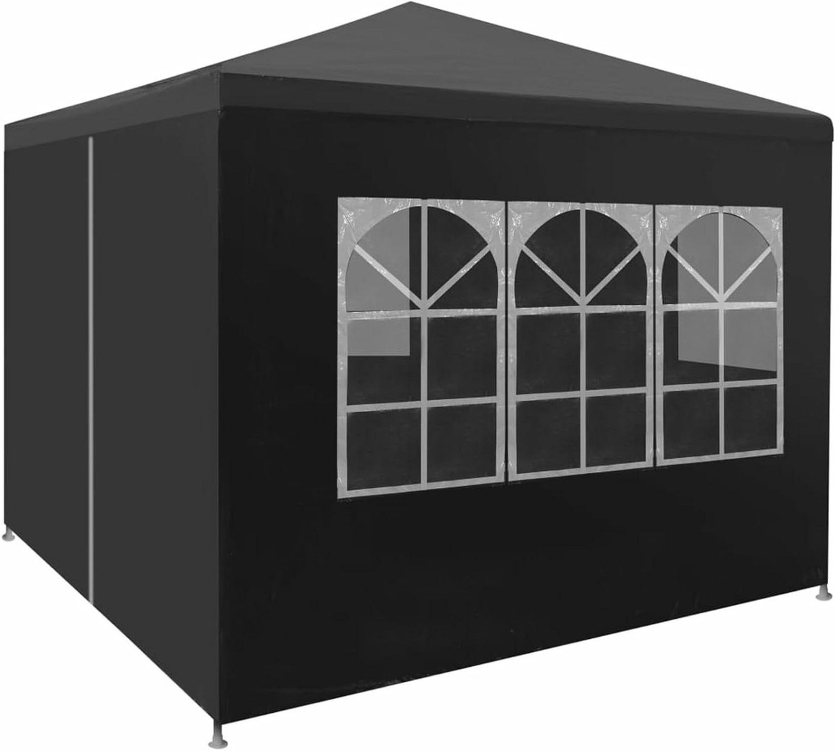 Feesttent - Partytent Tuin - Buitenfeesten Organiseren - Waterbestendig UV-beschermend - 3 x 3 meter - Antraciet