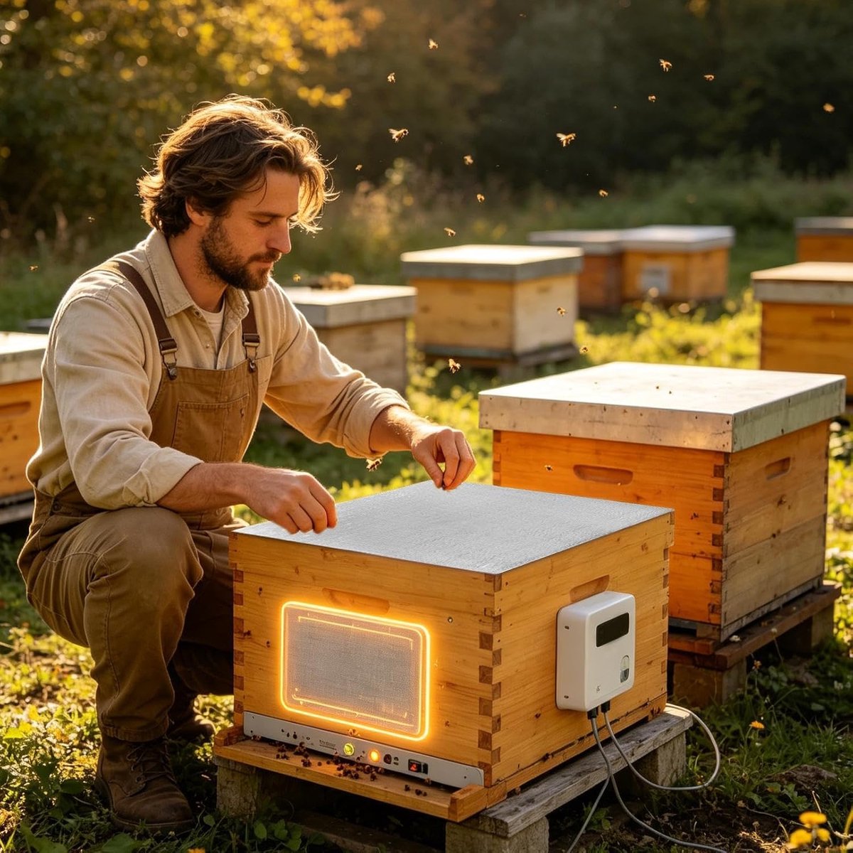 Geïsoleerde Bijenkast Wrap,Isolatie Beschermende Afdekking Voor De Bijenteelt - Bijenkast Warmteblokkerende Wikkel | voor Buiten op het Gazon, de Boerderij, in de Achtertuin, in de Tuin, op Terras en — cadeau in Cadeau-ideeën - foto 4