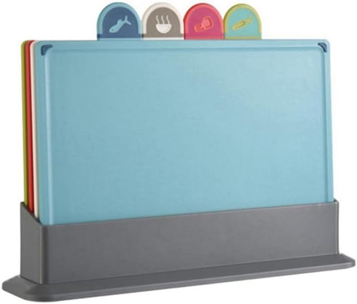 Snijplanken Set - Snijblokken Keuken - Voedsel Bereiden - Kleurgecodeerd - 4 Stuks - Multicolor