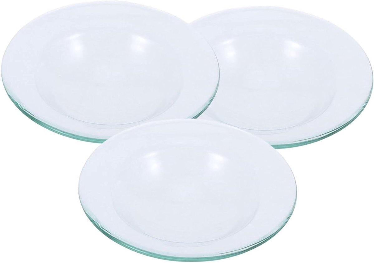 Kaars Warmer Plaat - Waxverwarmer Deksel - Geuren Verspreiden - Glazen Kom - 10x10 cm - Transparant