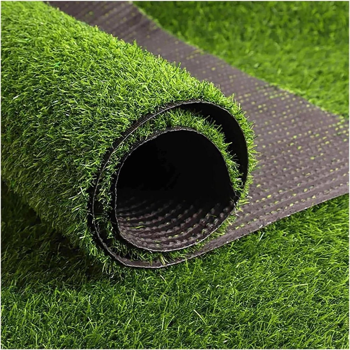 Kunstgras Gazon - Synthetisch Gras Tapijt - Balkon Decoratie - Zelfdrainerend Materiaal - 2 stuks 100x50cm - Groen