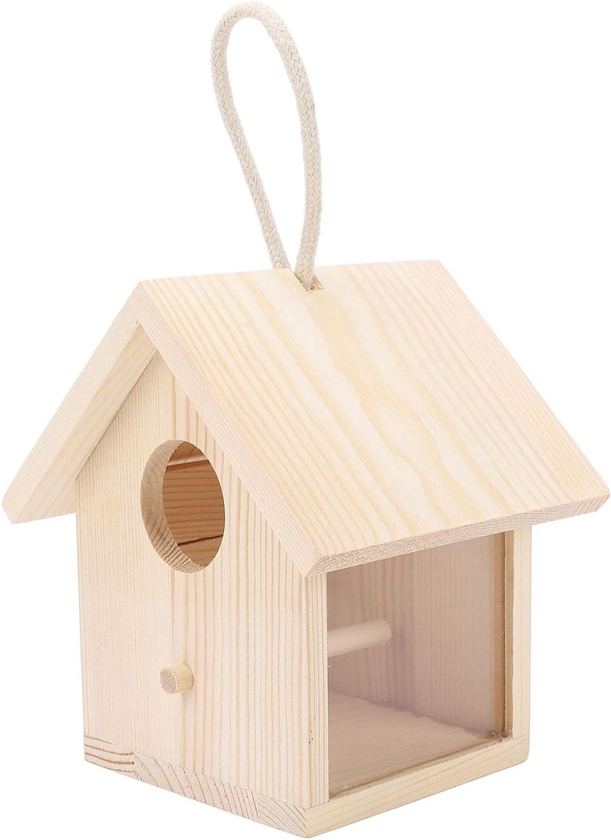 Transparante Acryl Vogelhuisje voor Buiten - Warm en Comfortabel Nest voor Vogels om te Rusten, Spelen en Broeden in de Tuin of op het Terras