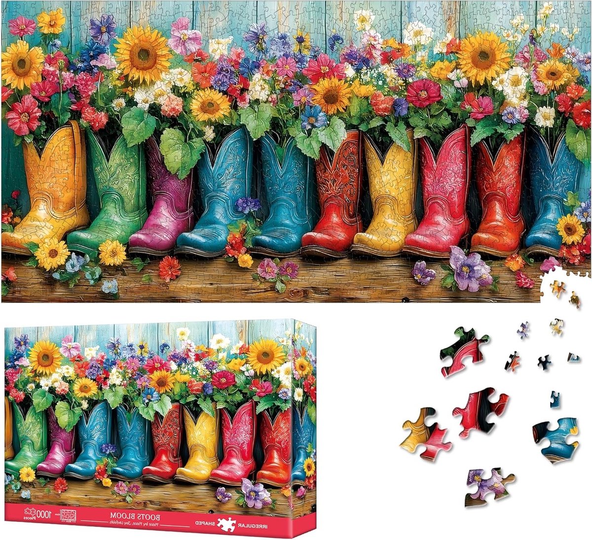 Puzzel Laarzen - Legpuzzel - Ontspanning - 1000 Stukjes - 80 x 41 cm - Niet gespecificeerd