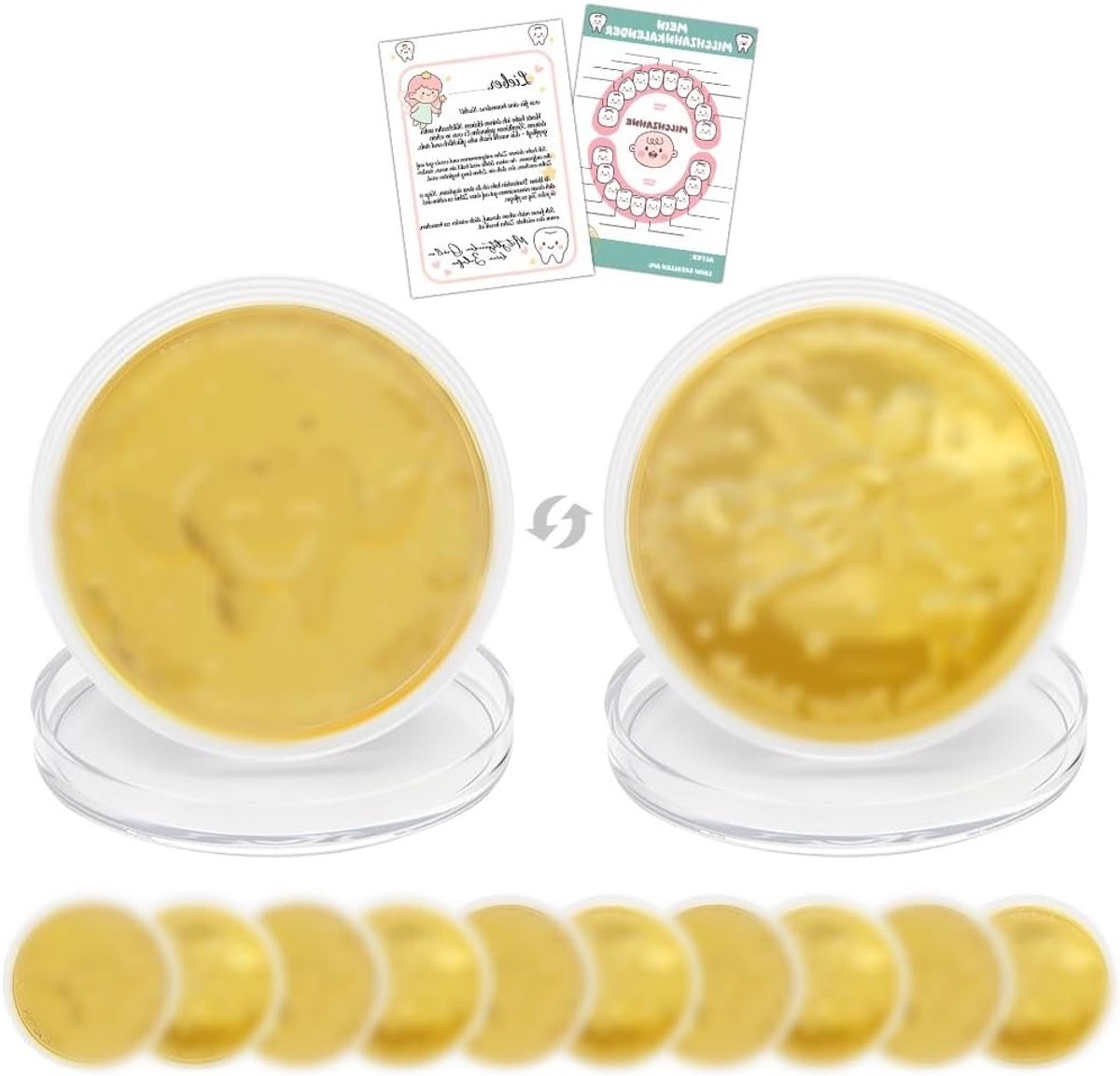 Cadeauset voor Kinderen met Tandenfee Thema, 10 Munten, Brief en Certificaat voor Melktanden Herinneringen en Creatieve Ideeën