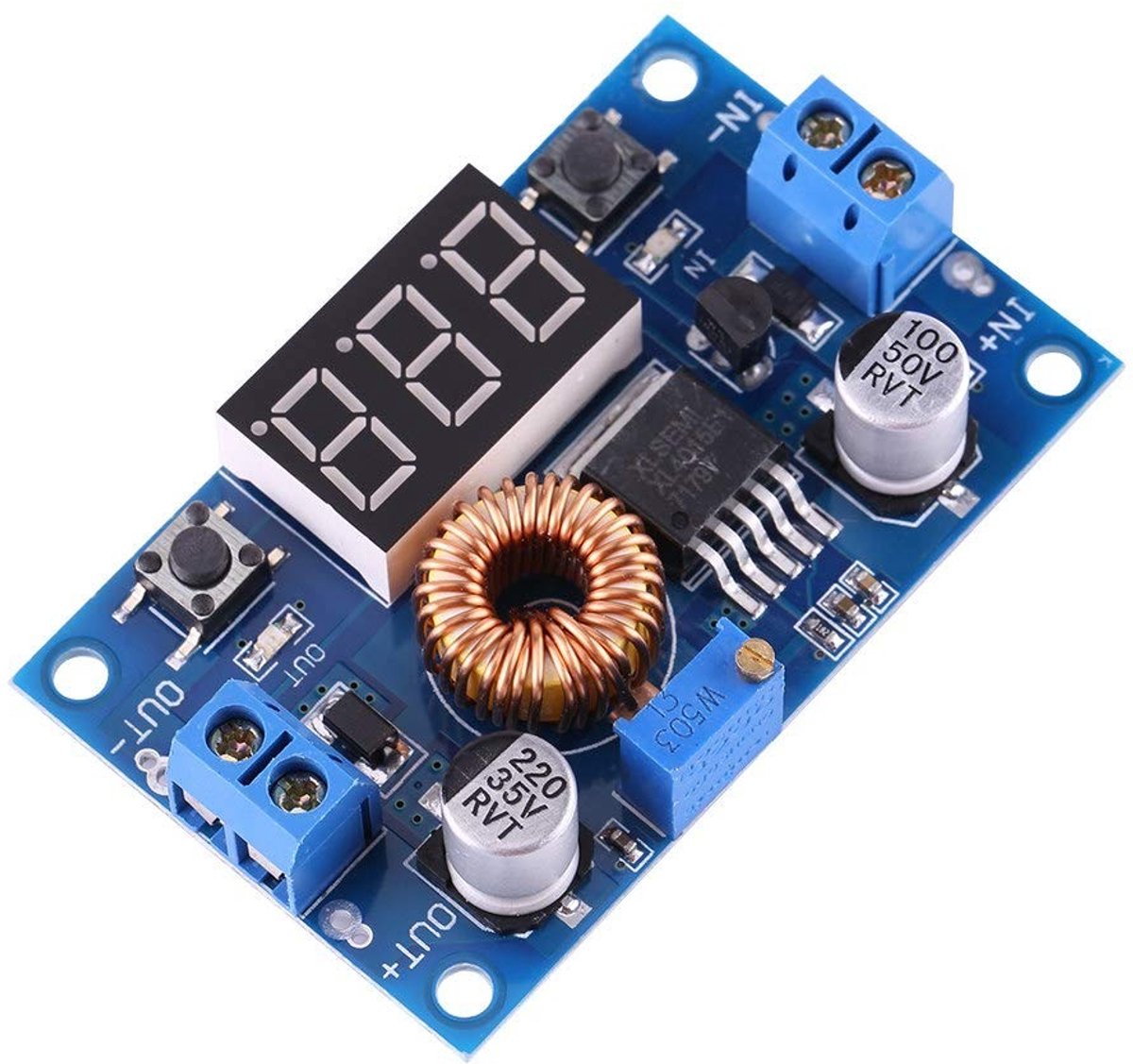 Dailygoody - Converter - Spanningsmodule - Efficiënte DC naar DC regulator - Compact formaat - LED-display - Ideaal voor elektronica - 5A vermogen