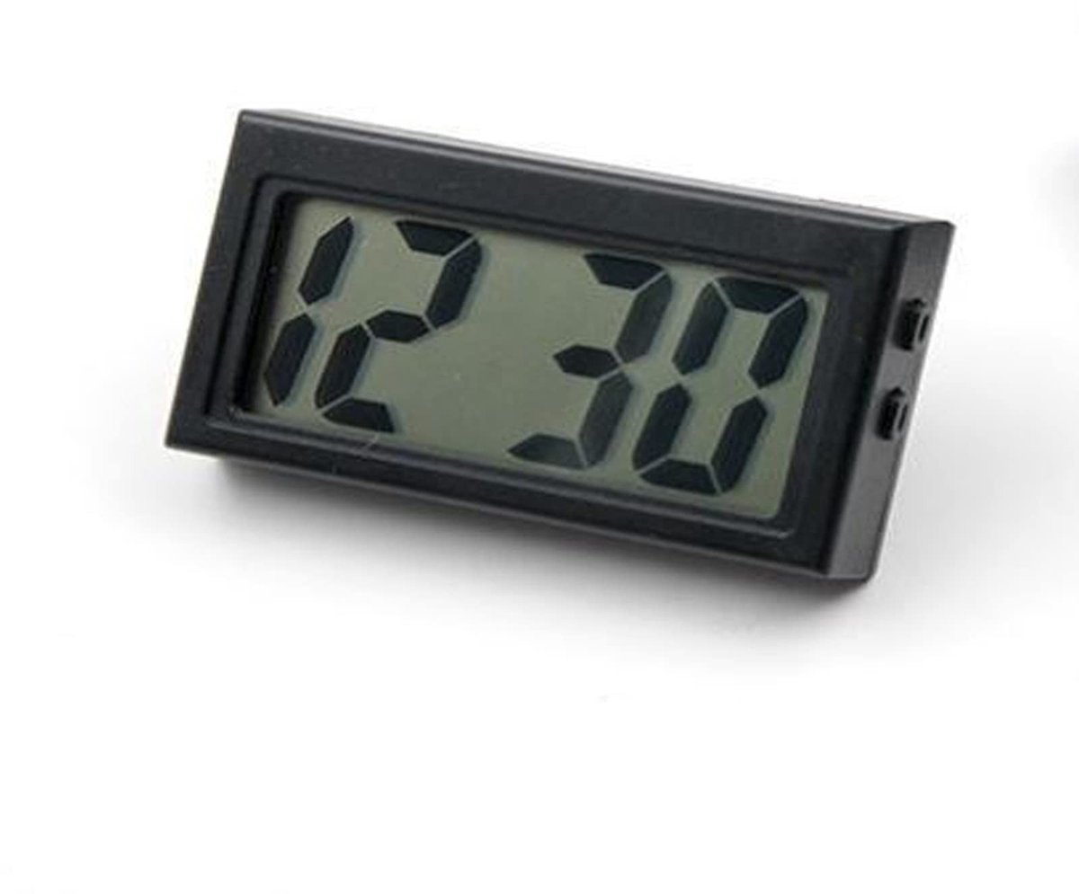 Dailygoody - Mini Auto Klok - Digitale Dashboard Klok - Temperatuurbestendig - Compact Formaat - Zelfklevende Klok - Voor Auto en Truck