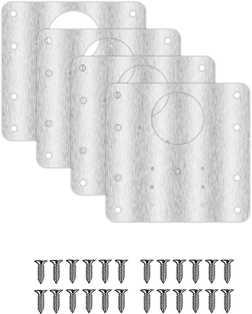 Dailygoody - Kastscharnierbasis - Scharnieren versterken - Roestvrij staal - Keukenkastdeurbescherming - Reparatieset voor scharnieren - Geschikt