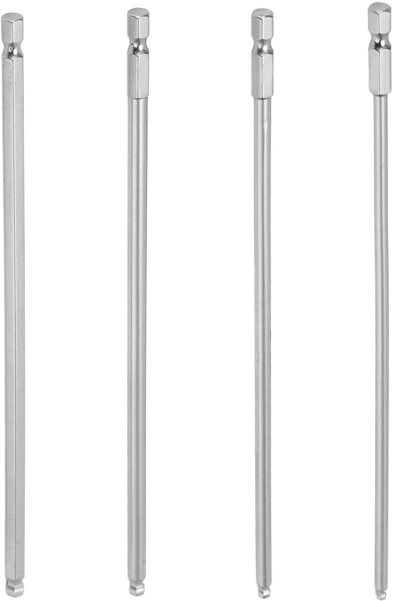 Dailygoody - Solidchoice - Dailygoody - Zeskantschroevendraaierbitset - 4-delig - Magnetisch - 1/4 Inch Hex Shank - Hoogwaardige Stalen Bits - Geschikt voor Metrische Schro