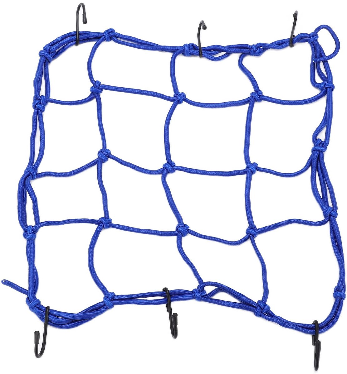 Dailygoody - Bagagenet Bungee - Elastisch bagagenet - Compact formaat - Blauw - Geschikt voor racefietsen, mountainbikes en motorfietsen - Ideaal