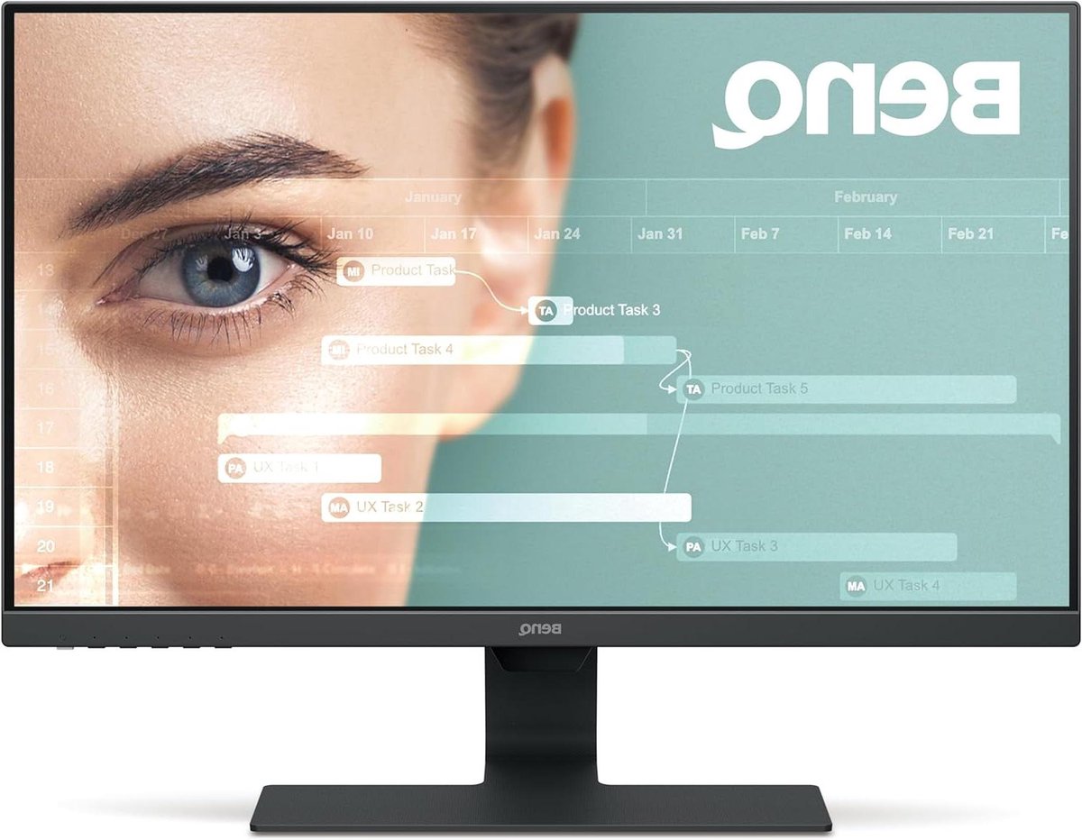 Full HD Monitor - Scherm Computer - Kantoorwerk - IPS Panel Technologie - 23.8 inch - Zwart