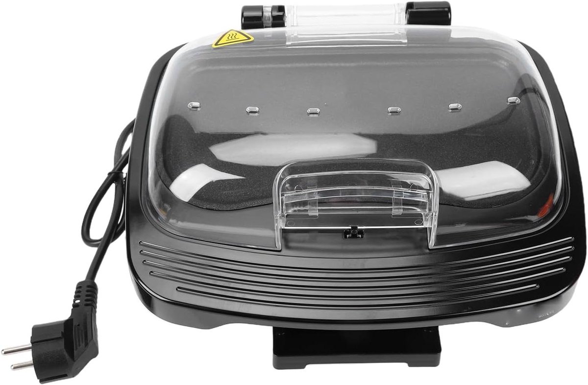 Ontbijtapparaat - Burger- en Steakmaker - Snel Ontbijten - Dubbele Verwarming - 275B x 175H cm - Zwart