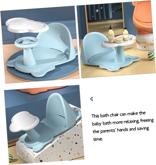 Baby Badstoel - Peuter Badzitje - Veilig Baden - Met Antislip Zuignappen - 38.5x28.3x16.3cm - Veelkleurig — afbeelding 5