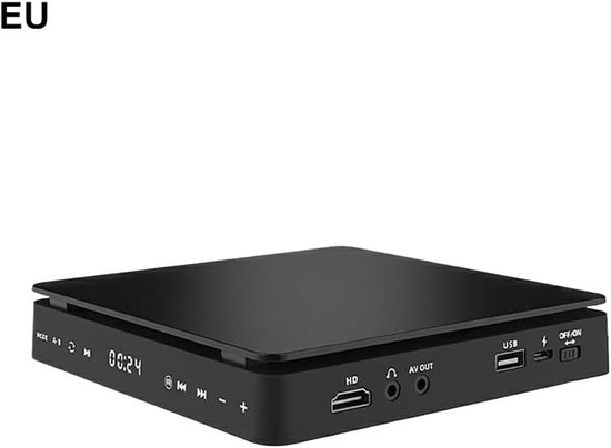 DVD Speler - Minidisc Speler - Films Kijken - 1080P HD Resolutie - 1.00 Stuks - Zwart — afbeelding 5