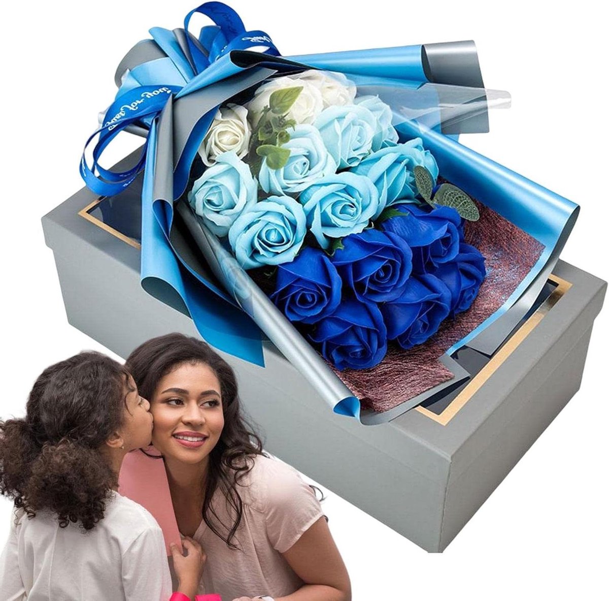 Zeep Rozenboeket - Kunstbloemen Decoratie - Romantische Sfeer Creëren - Zwak Aroma Delicaat - 1 Boeket - Roze