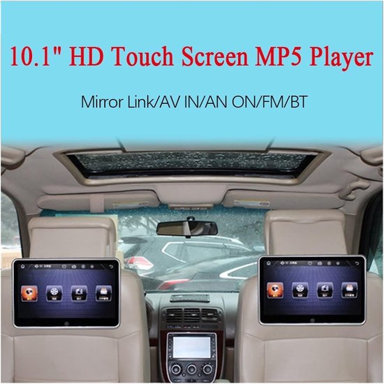 Draagbare DVD-speler - Hoofdsteunmonitor Videoscherm - Reizen Auto Entertainment - Ultradun 10 inch Scherm - 10.1 inch - Zwart — afbeelding 2