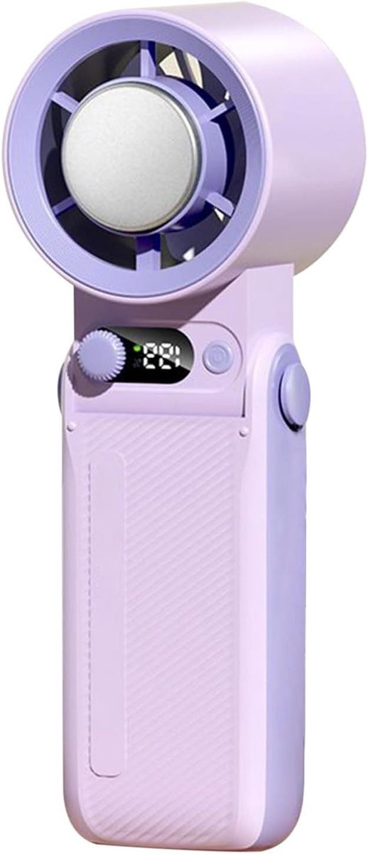 Draagbare Handventilator - Oplaadbare Ventilator - Persoonlijke Verkoeling - Opvouwbaar Lichtgewicht Ontwerp - 6000mAh Batterij - Wit