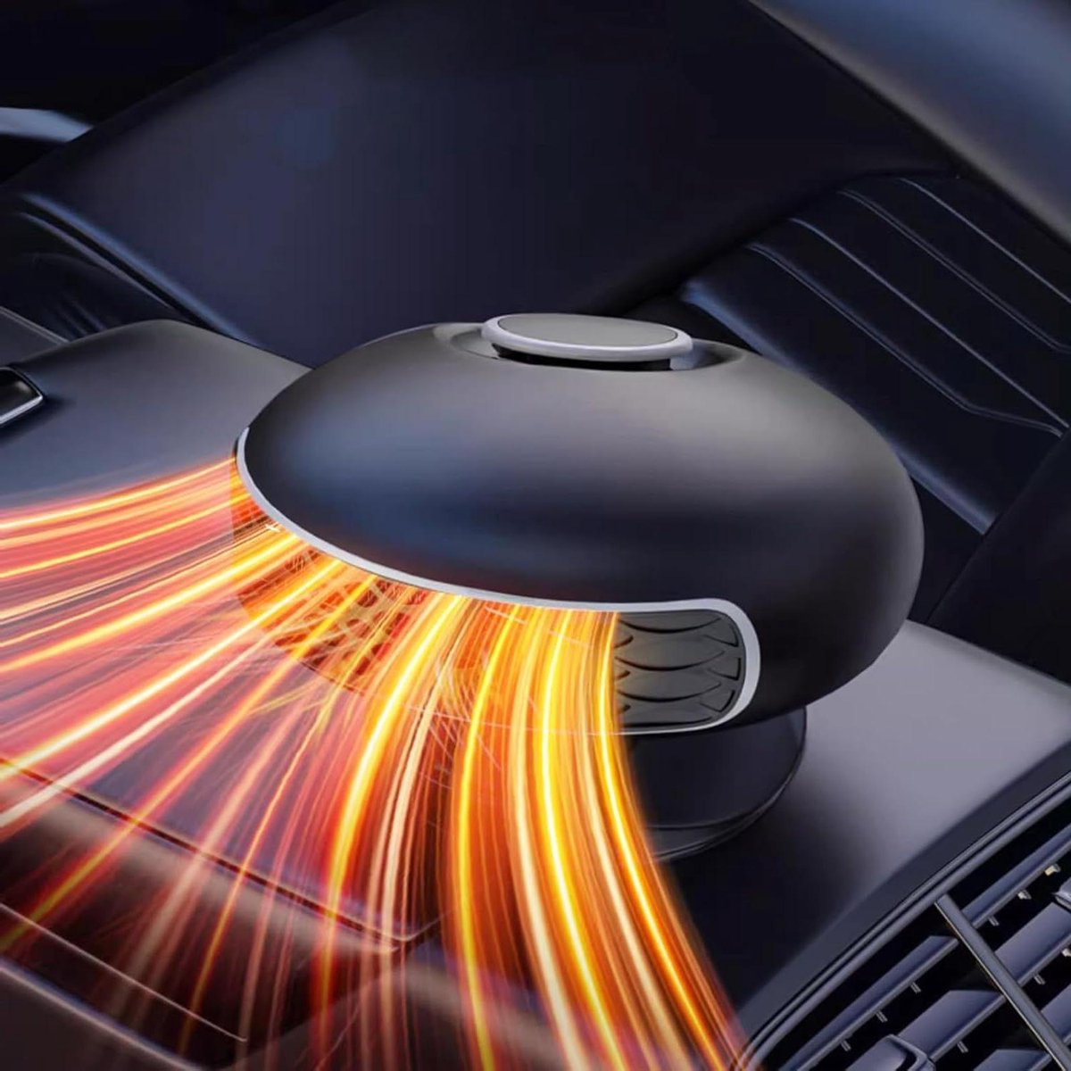 Autoverwarming - Auto Ventilator - Voorruit Ontdooien - 360 Graden Draaibaar - 12V - Zwart