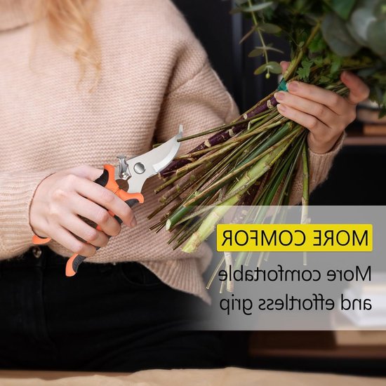 3-delige snoeischaarset, gemaakt van roestvrij staal, tuinschaar, snoeischaar, tuintang, tuingereedschap. — afbeelding 5