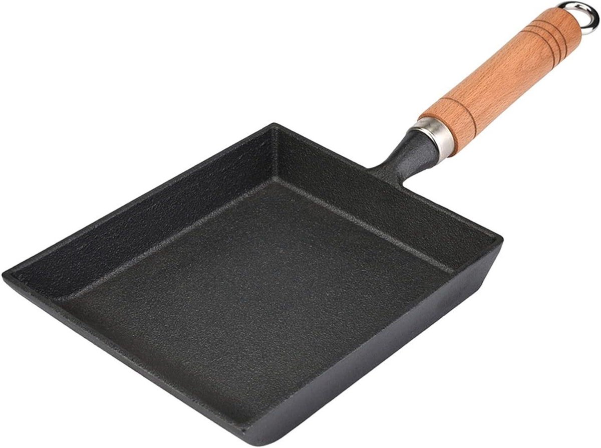 Tamagoyaki Pan - Omeletpan Koekenpan - Ontbijt Maken - Gietijzeren Kwaliteit - 37x15.5 cm - Zwart