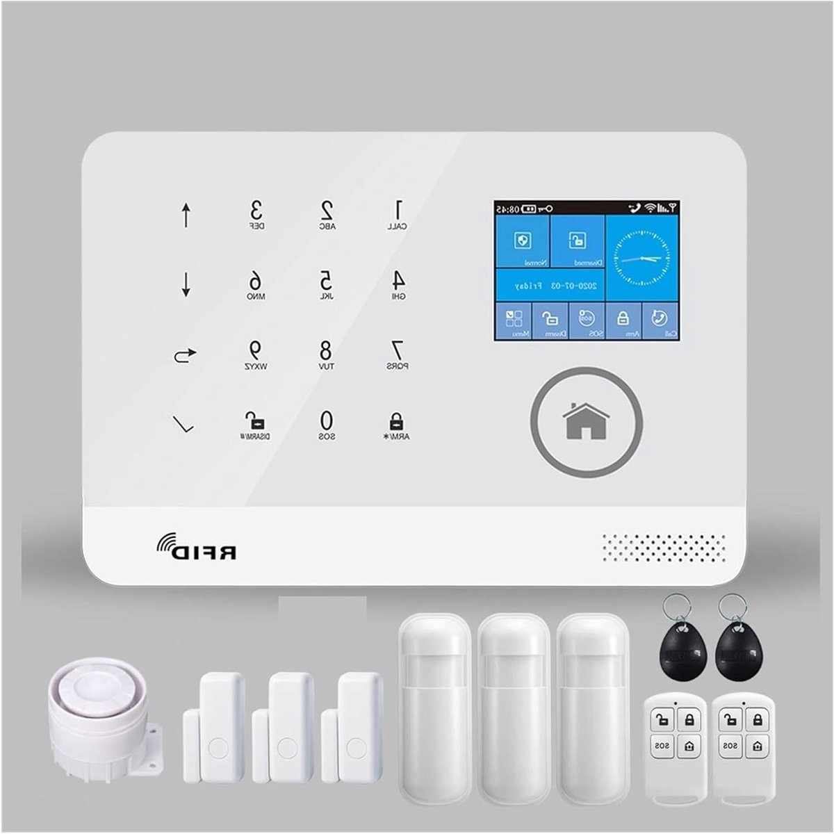 Doe-het-zelf Alarmsysteem - Thuisbeveiliging WiFi - Huis Beveiligen - App Bediening - 99 Zones - Wit