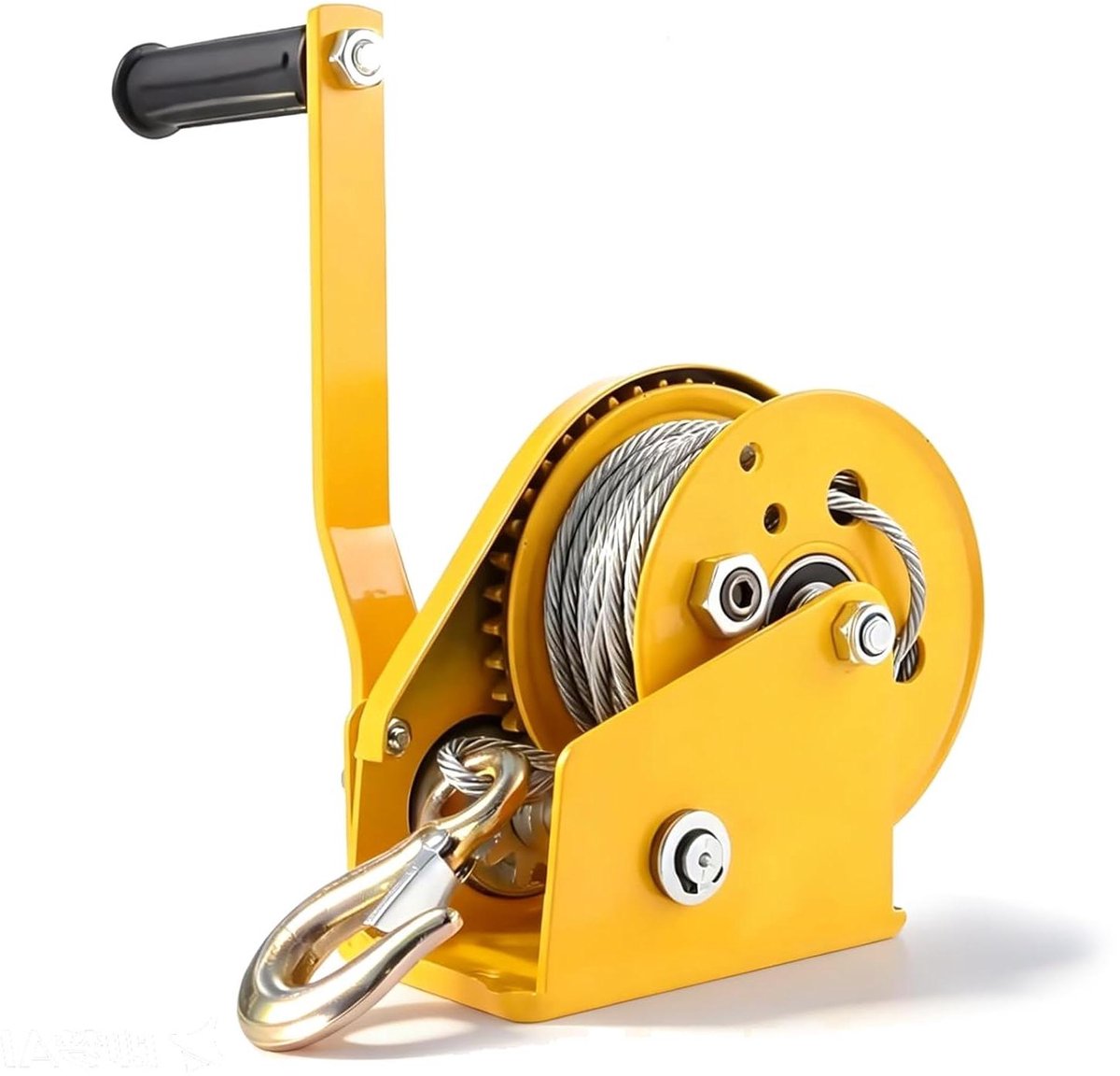 Handlier Met Rem - Lier Kabel - Horizontaal Trekken - Zelfborgend Mechanisme - 545 kg Capaciteit - Zilverkleurig