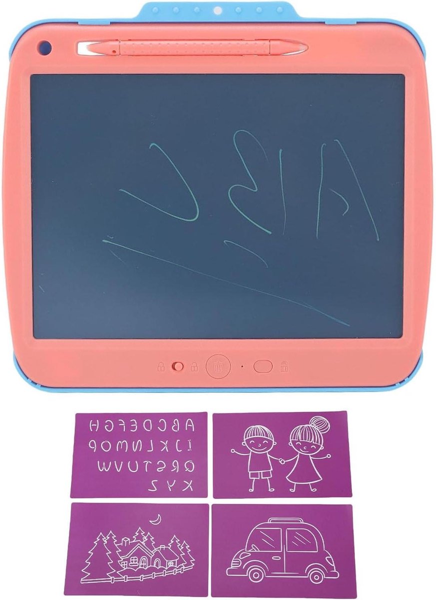 LCD Schrijftablet - Tekentablet Kinderen - Leren Tekenen Schrijven - Drukgevoelig Scherm - 9 Inch - Zwart