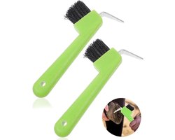 Set van 2 Hoefkrabbers met Borstel voor Paarden, 2-in-1 Hoefverzorging, Antislip Grip voor Schone Hoefverzorging en Onderhoud