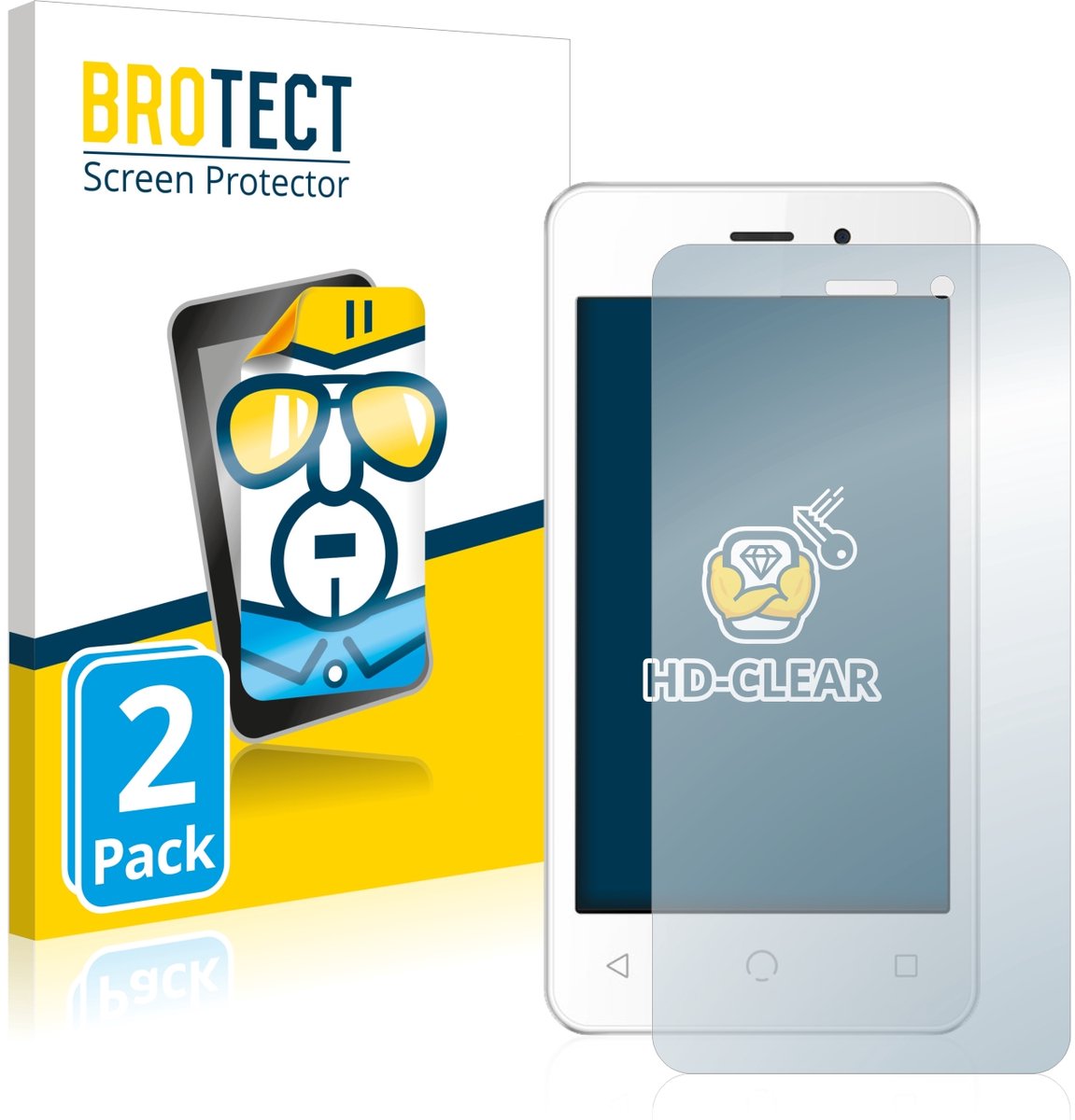 BROTECT - Screenprotector voor NUU Mobile A1 - Folie Beschermfolie transparant 2 Stuks