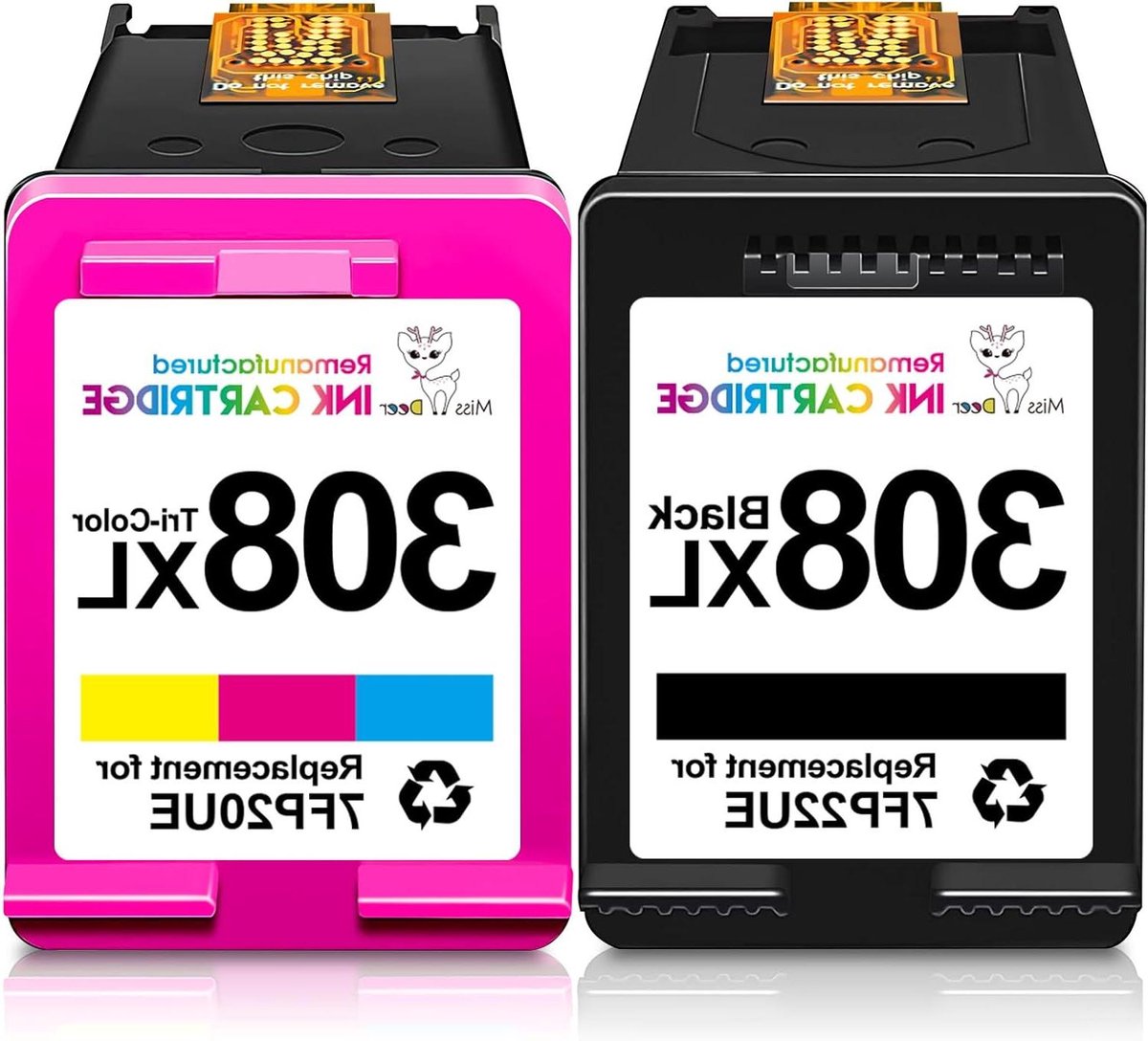 Inkjet Cartridges - Printer Inkt - Documenten Printen - Compatibel Model - 2 Stuks - Meerkleurig