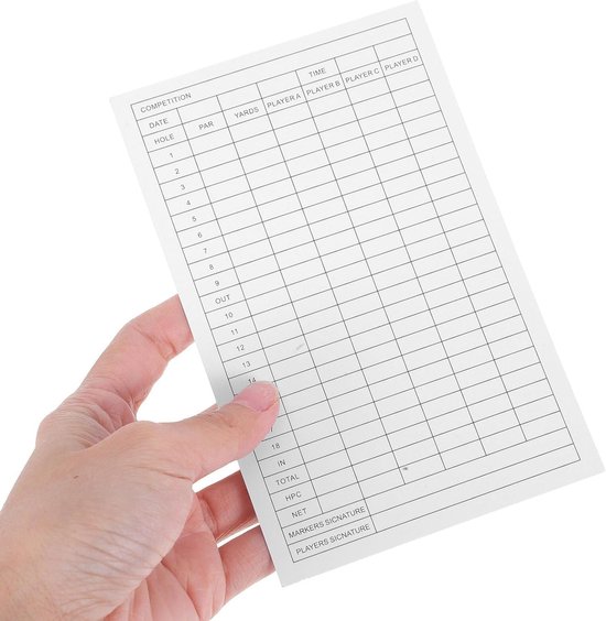 Golf Scorekaarten - Scoreblok Golf - Spel Registratie - Vochtbestendig Papier - 32 Stuks - Multi — afbeelding 5