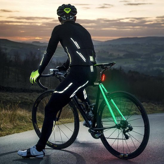 Fiets Spaakverlichting - Decoratieve Fietslampen - Zichtbaarheid Verhogen - Meerdere Lichteffecten - 35 LED Per Strip - Multicolor — afbeelding 3