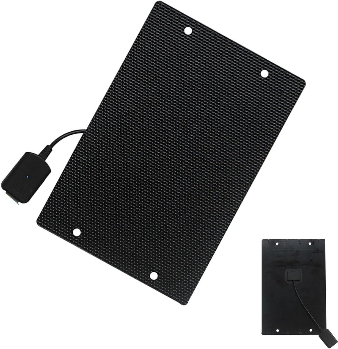 Zonnepaneel Lader - Draagbare Energie - Onderweg Opladen - Hoge Efficiëntie - 12W 5V - Zwart