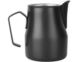 Melkopschuimer Kannetje - Koffie Pot - Latte Art Maken - Uniek Lange Mond - 500 ml - Zwart