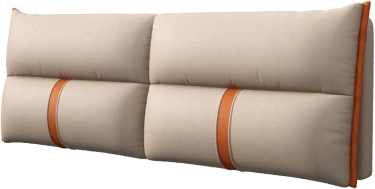 Gestoffeerd Hoofdbord - Wandkussen Rugleuning - Bed Comfort - Met Zijvak - 150 cm Breed - Beige