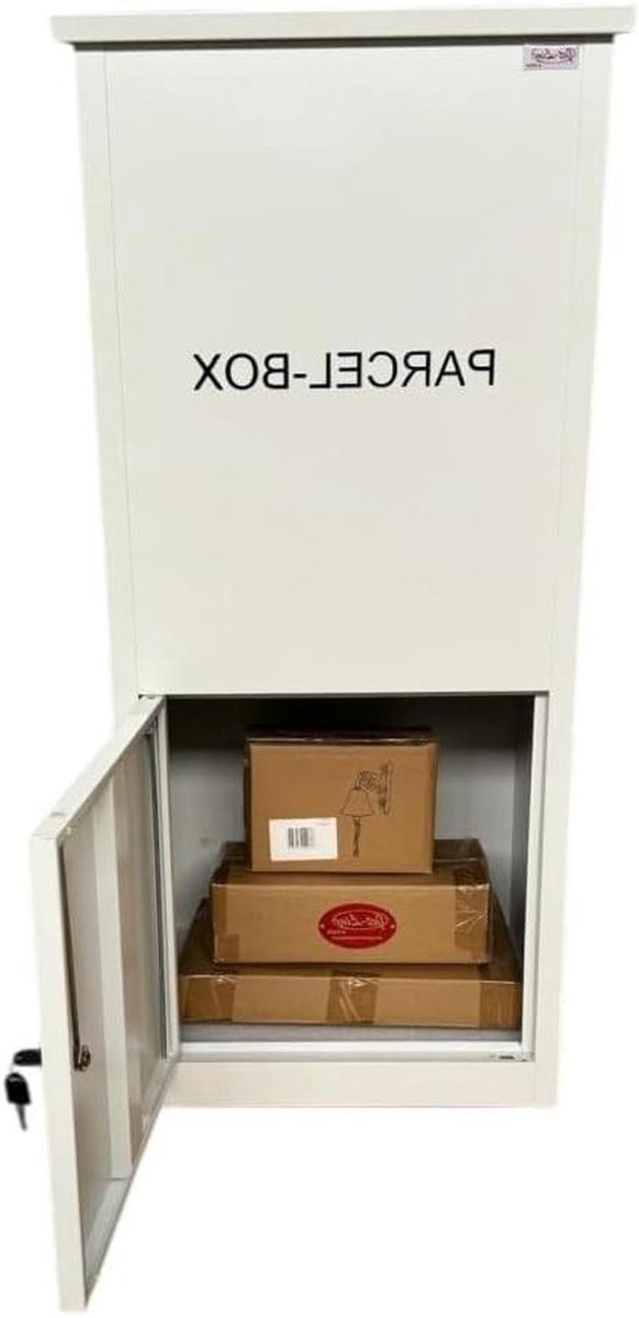 Pakketbox Brievenbus - Pakketontvanger - Veilig Pakket Ontvangen - Afsluitbaar Met Tussenbodem - XXL Formaat - Wit