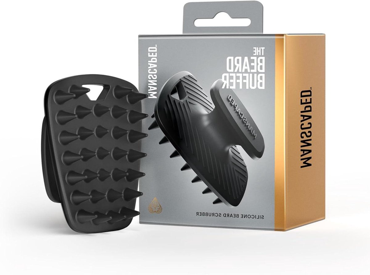 Baard Borstel - Gezichts Haar Tool - Diepe Reiniging - Flexibele Siliconen - 95 x 74 cm - Zwart