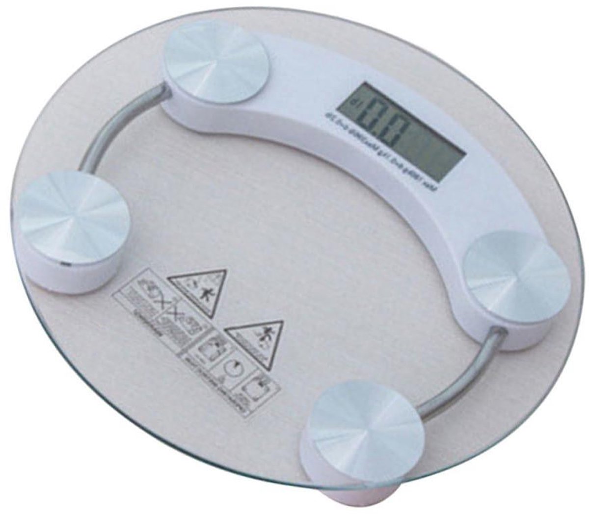 Digitale Personenweegschaal - Lichaamsweegschaal Balansweegschaal - Gezondheid Monitoren - Platform van Gehard Glas - 180 kg - Wit