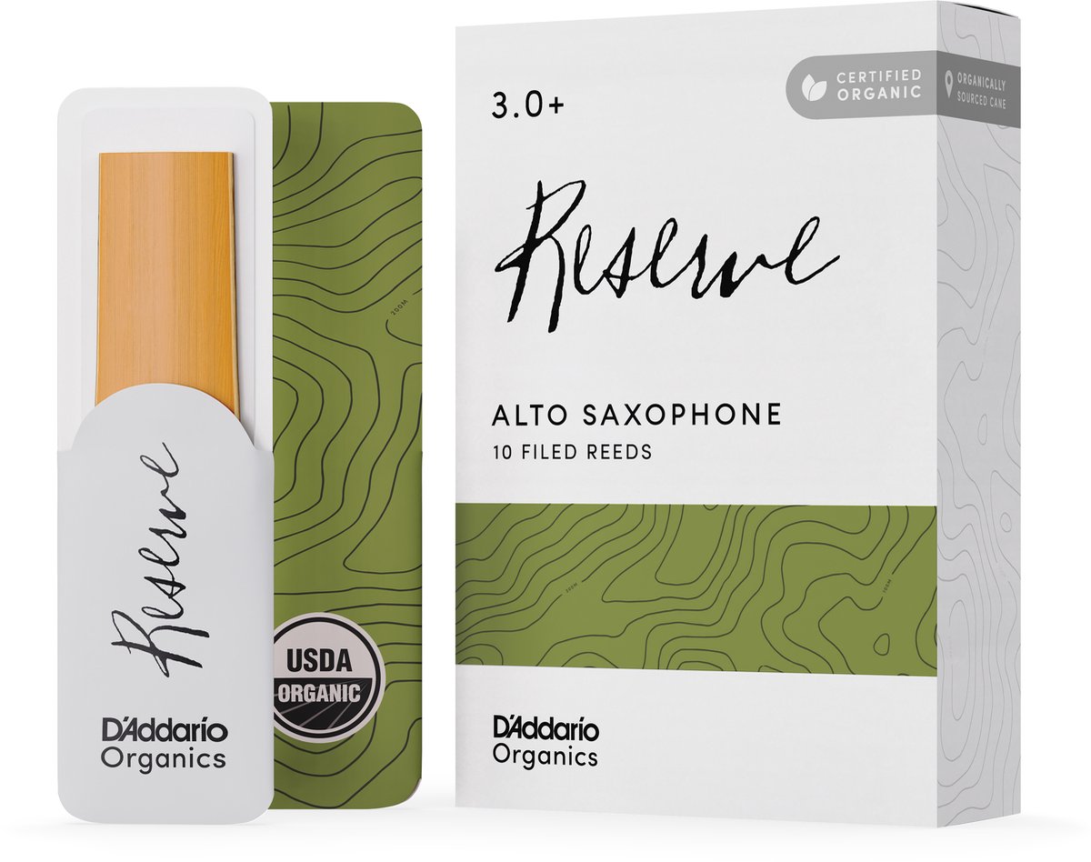 D'Addario Woodwinds ODJR1030 Organic Reserve altsaxofoonrieten, 3.0, 10-pack
