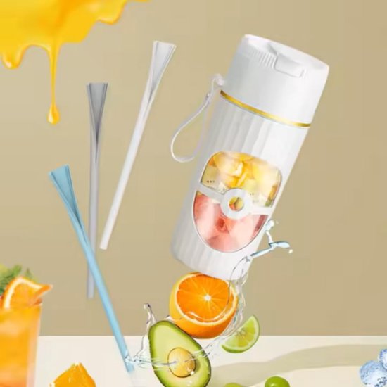 Draagbare Blender - Mini Juicer Smoothie Maker - Gezonde Dranken Maken - USB-C Oplaadbaar - 450 ml - Wit — afbeelding 4