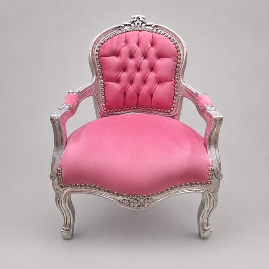 Kinderstoel Zilver Roze — afbeelding 2
