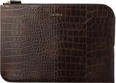 Selencia Croco Laptop Sleeve - Laptop Hoes geschikt voor 11 inch - Tablet Sleeve - Choco Brown