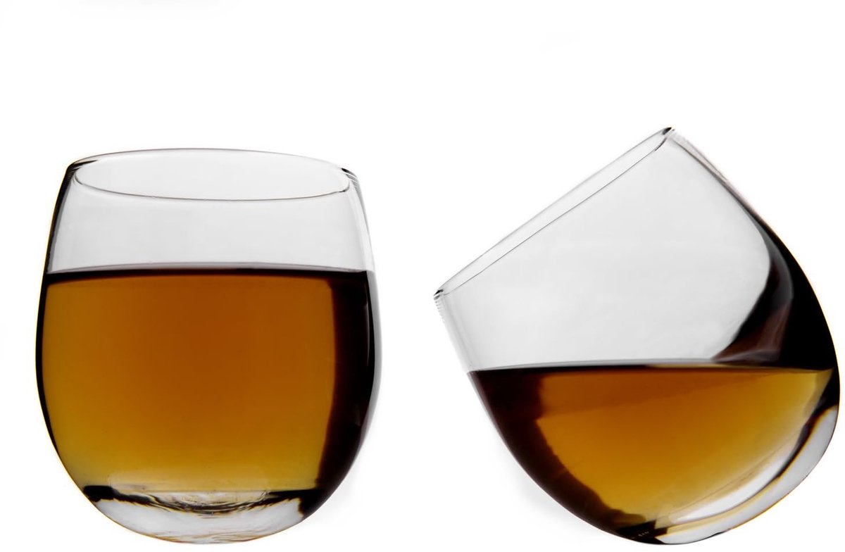 Originele Glazen Whiskey Rockers Clear Set van 2