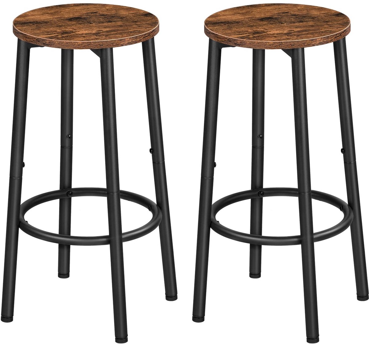 MTTProducts - Bar Stoelen - Set van 2 - Stijlvol en Comfortabel - Rustiek Bruin - Hoogwaardige Bar Stoelen - Perfect voor Keuken en Eetruimte