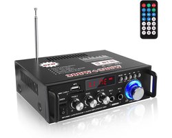 Audio Versterker - Stereo Versterker - Amplifier - Versterkers - USB - Zwart